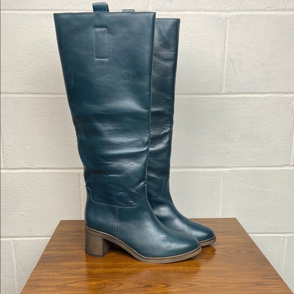 Free‎ People Tabby Tall Heeled Pull on Boots Chunky Heel EU40/W9 Stargazer NEW - Picture 1 of 6